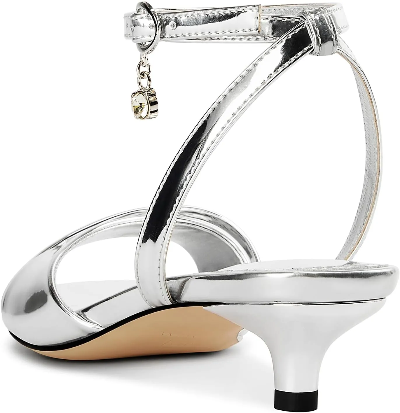Aachcol Womens Open Toe Low Heel Sandals Ankle Strap Kitten Heels Prom Slingback Dress Shoes 1.4 Inches Heels