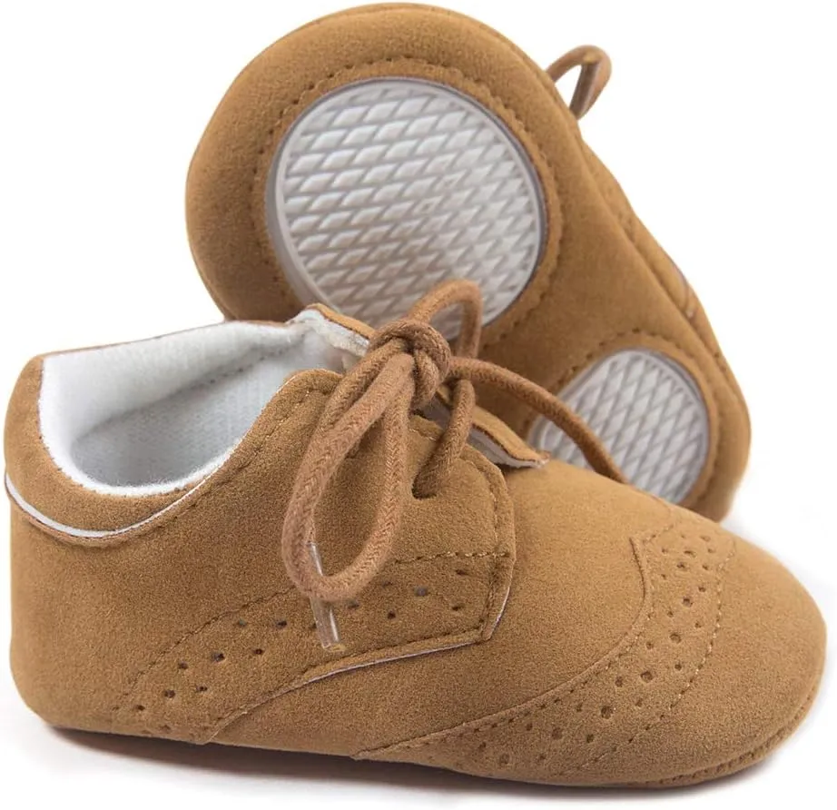 Anrentiy Baby Toddler Boys Girls Oxford Dress Shoes Classic Formal Infant First Walking Christening Shoes