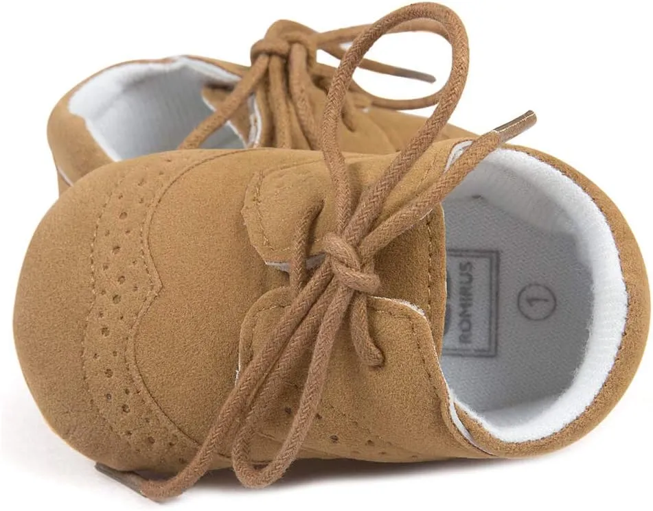 Anrentiy Baby Toddler Boys Girls Oxford Dress Shoes Classic Formal Infant First Walking Christening Shoes