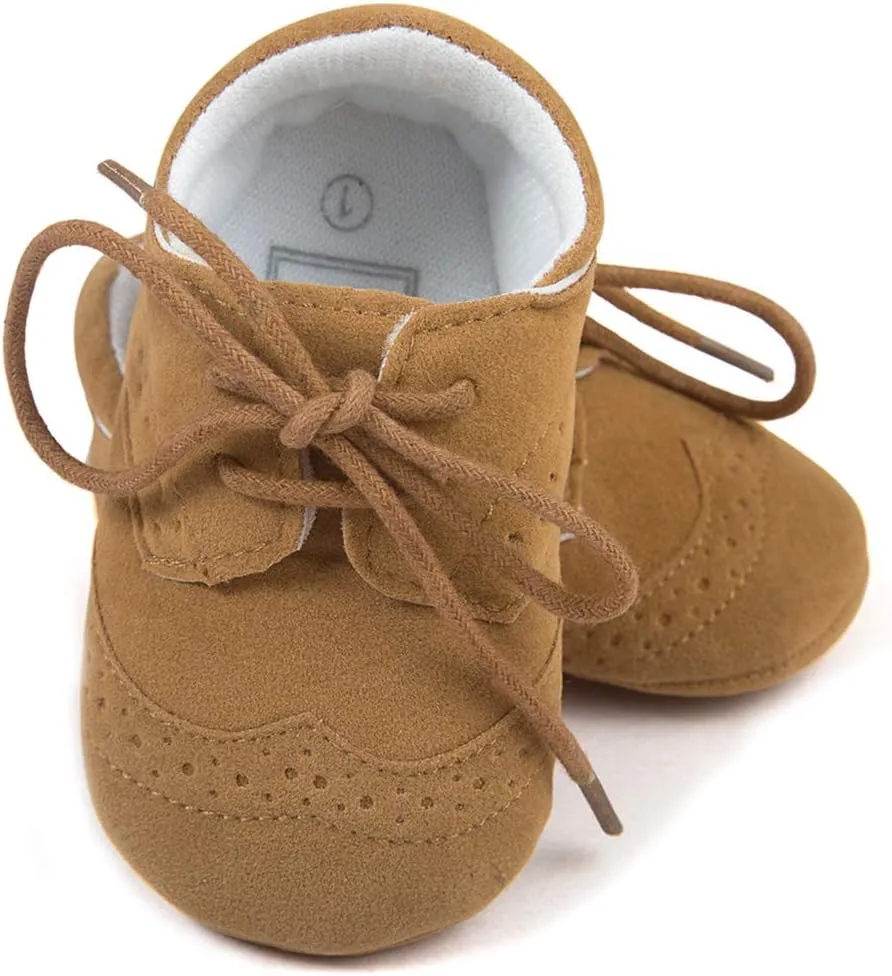 Anrentiy Baby Toddler Boys Girls Oxford Dress Shoes Classic Formal Infant First Walking Christening Shoes