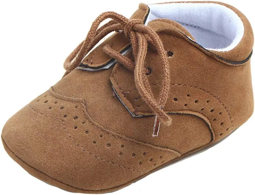 Anrentiy Baby Toddler Boys Girls Oxford Dress Shoes Classic Formal Infant First Walking Christening Shoes