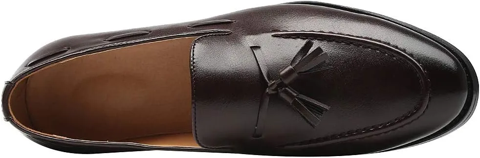 ANUFER Men's Classic British Style Tassel Loafers Lightweight Moccasin Slippers
