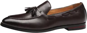 ANUFER Men's Classic British Style Tassel Loafers Lightweight Moccasin Slippers