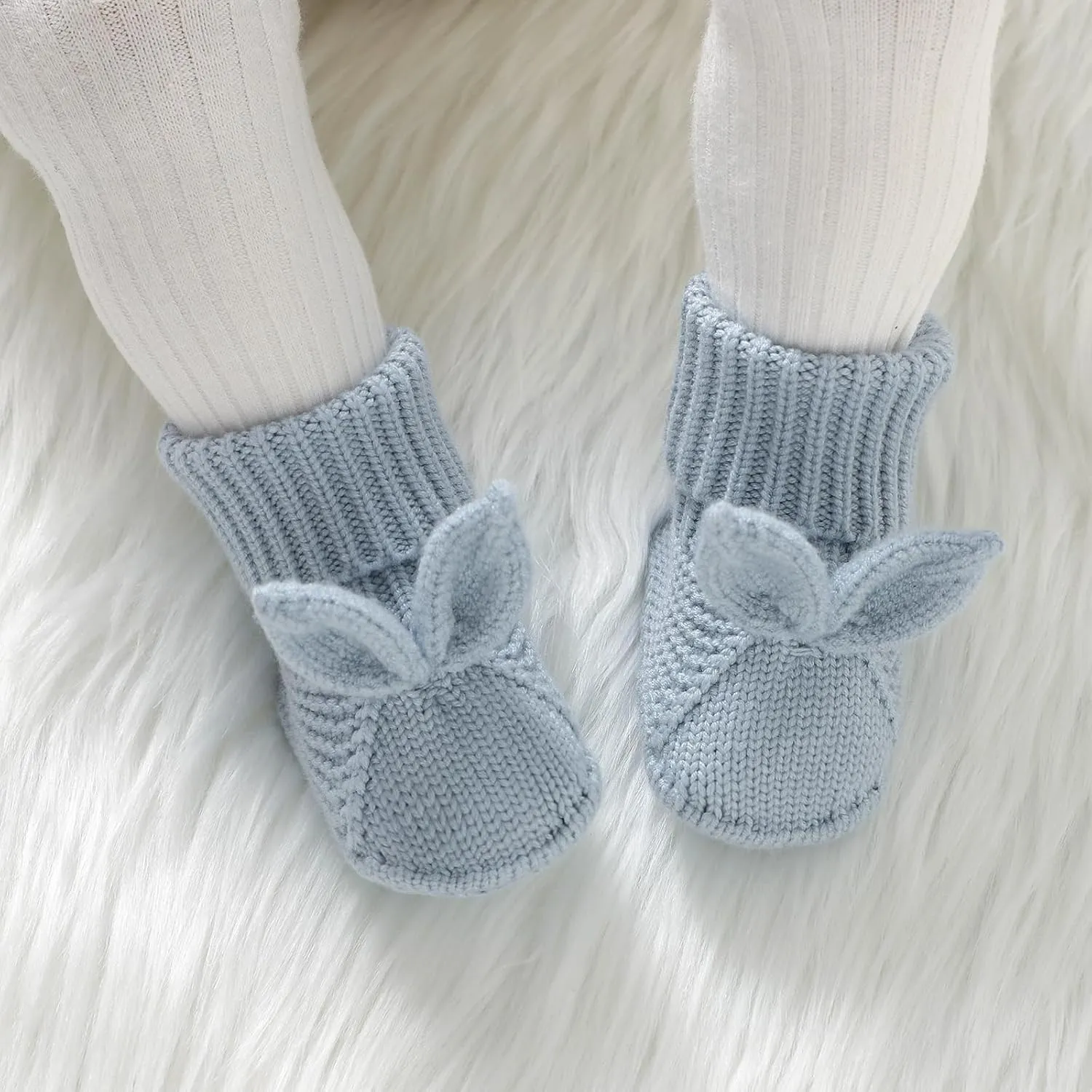 Baby Booties Newborn First Walkers Soft Knit Boots Warm Knitted Crib Shoes for Boy Girl Crochet Infant Sock