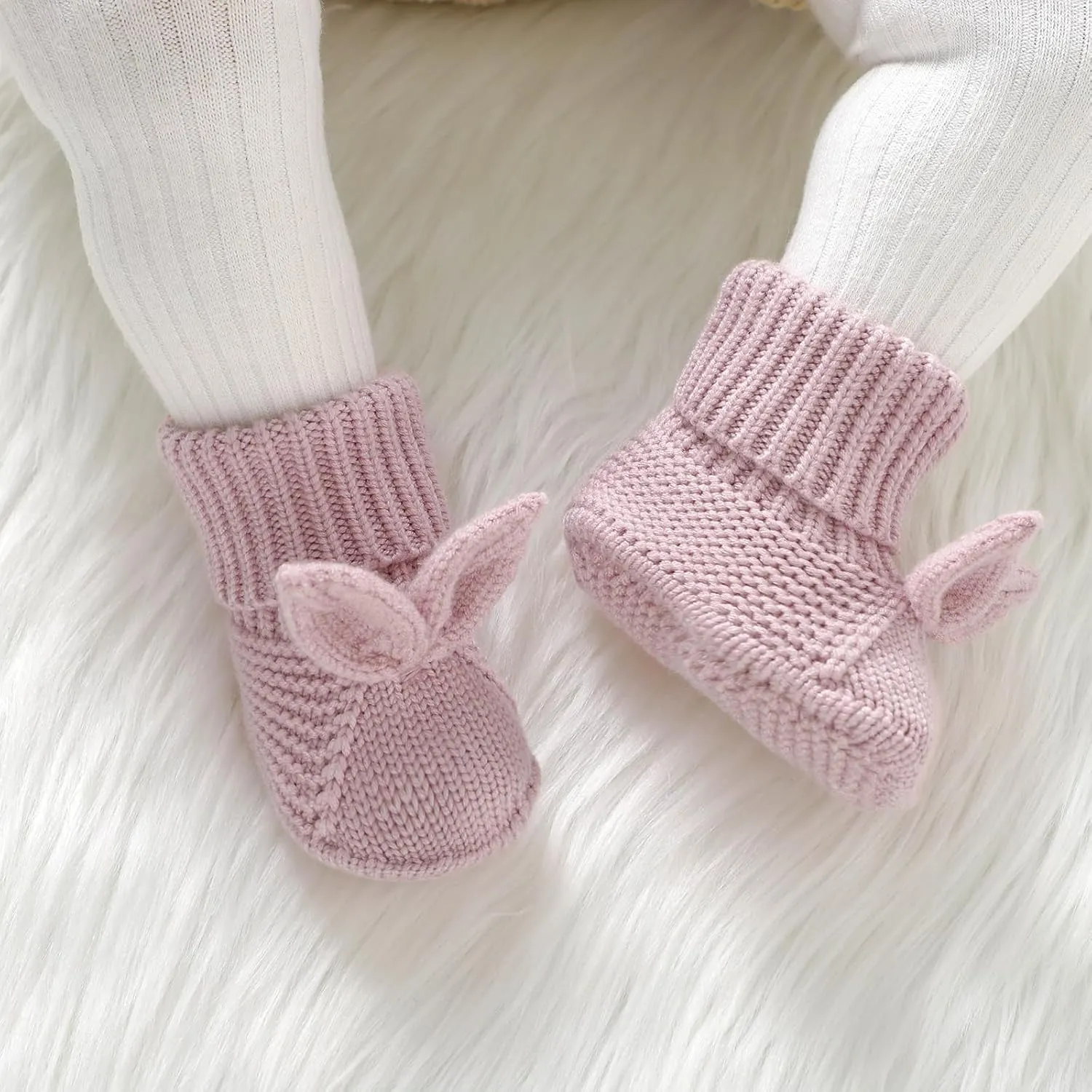 Baby Booties Newborn First Walkers Soft Knit Boots Warm Knitted Crib Shoes for Boy Girl Crochet Infant Sock