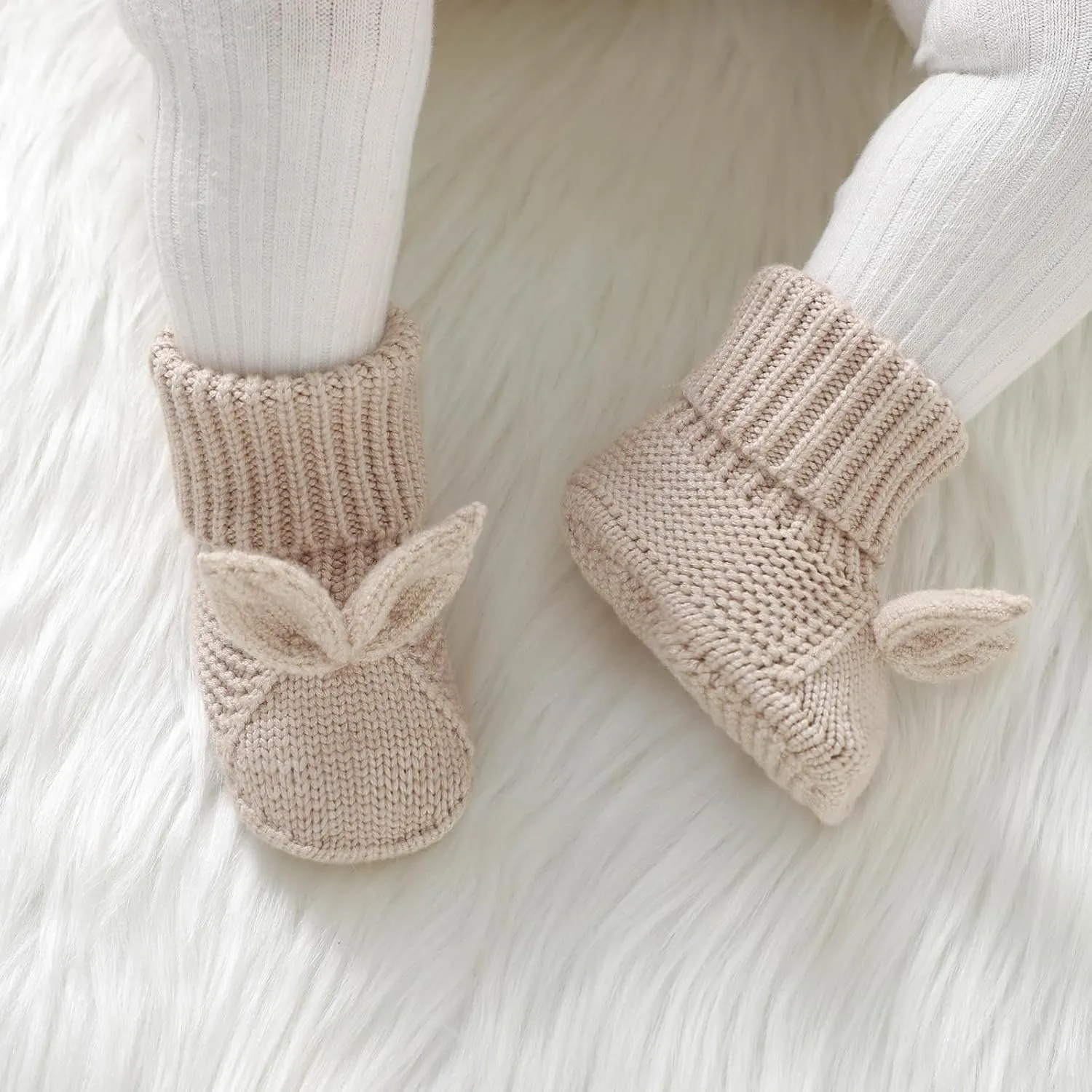 Baby Booties Newborn First Walkers Soft Knit Boots Warm Knitted Crib Shoes for Boy Girl Crochet Infant Sock