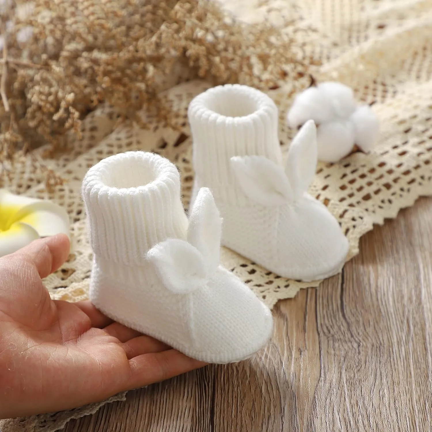 Baby Booties Newborn First Walkers Soft Knit Boots Warm Knitted Crib Shoes for Boy Girl Crochet Infant Sock