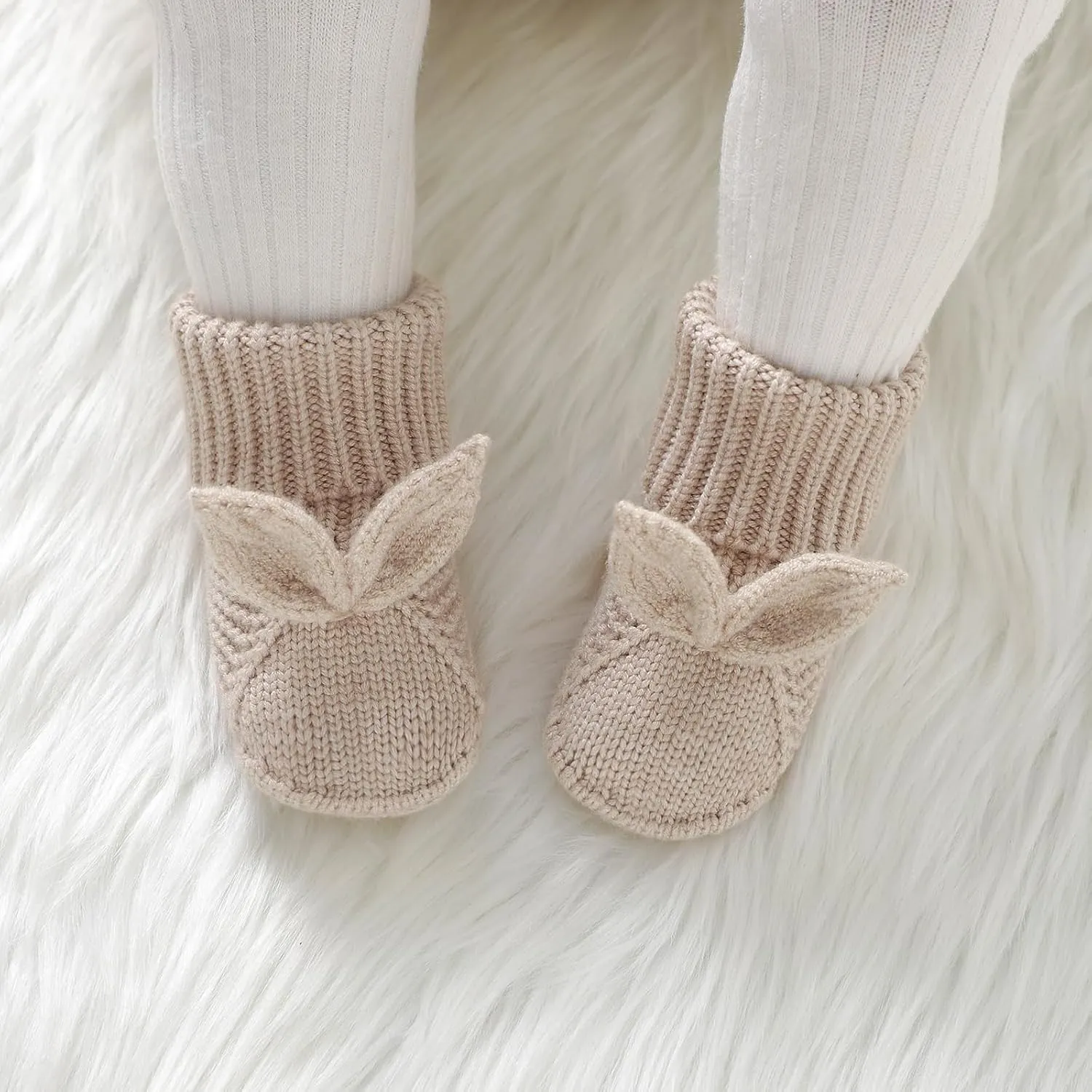 Baby Booties Newborn First Walkers Soft Knit Boots Warm Knitted Crib Shoes for Boy Girl Crochet Infant Sock