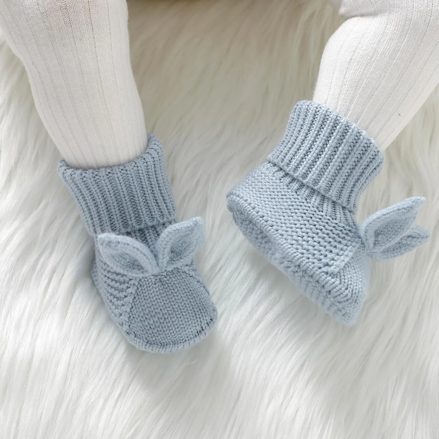 Baby Booties Newborn First Walkers Soft Knit Boots Warm Knitted Crib Shoes for Boy Girl Crochet Infant Sock