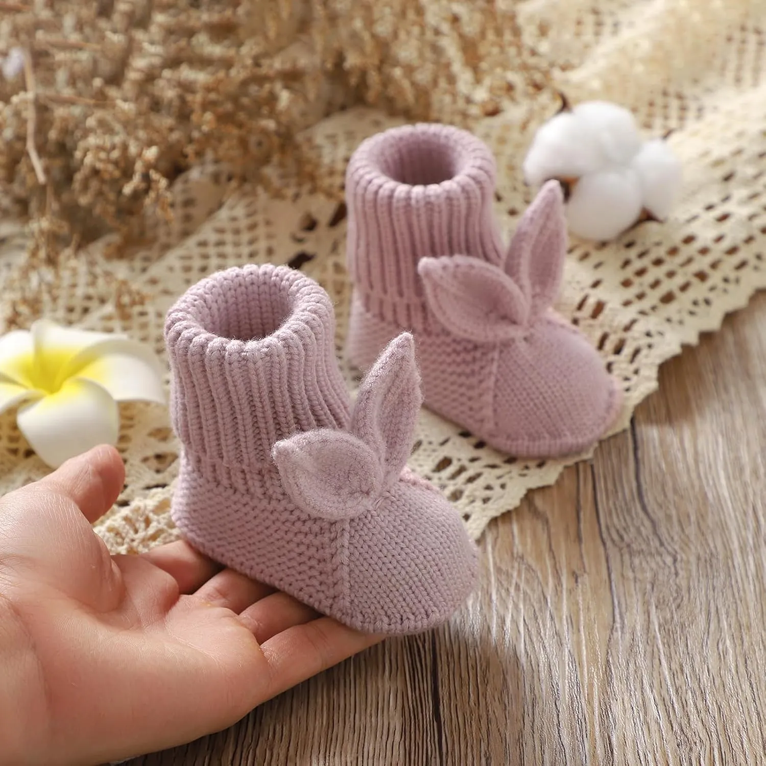 Baby Booties Newborn First Walkers Soft Knit Boots Warm Knitted Crib Shoes for Boy Girl Crochet Infant Sock