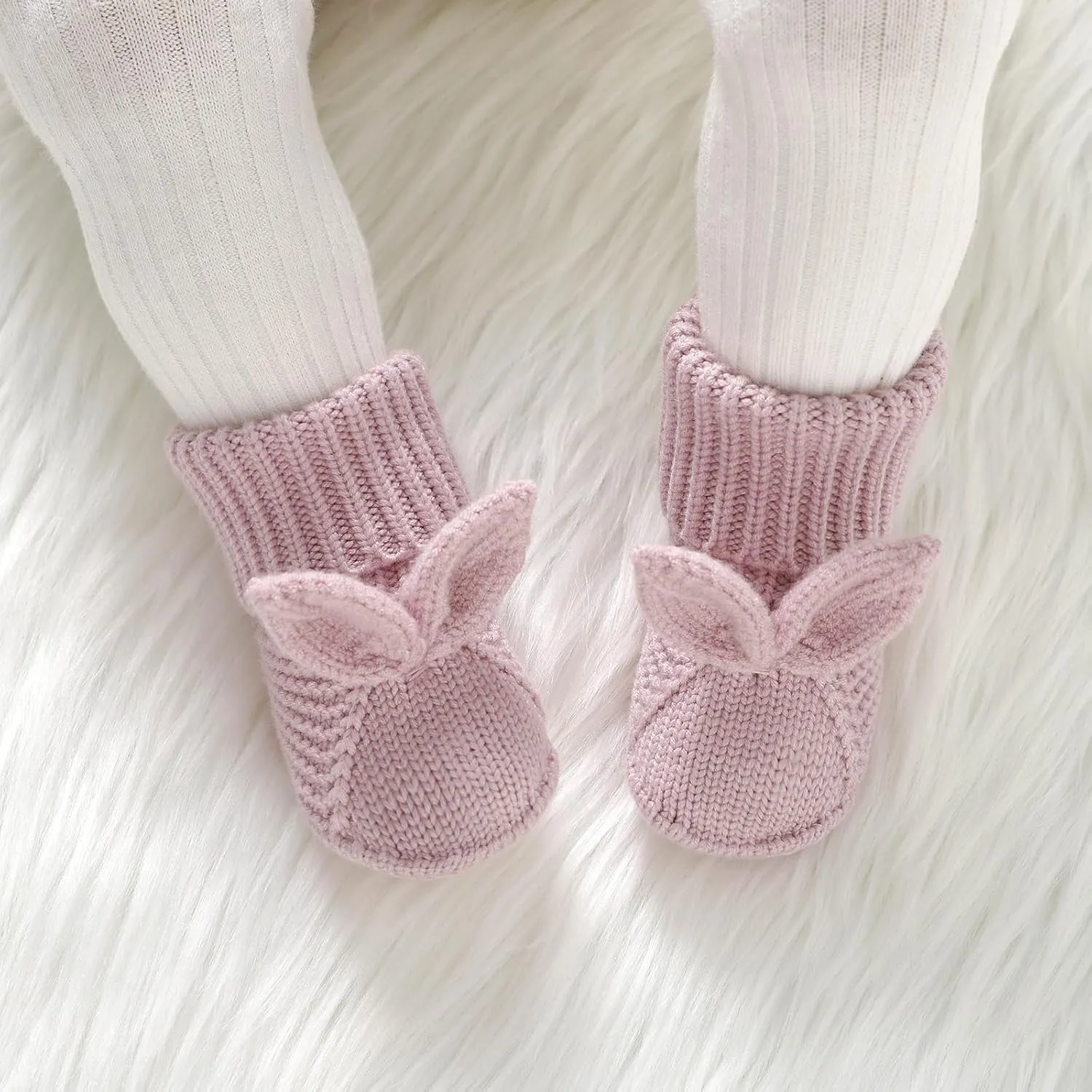 Baby Booties Newborn First Walkers Soft Knit Boots Warm Knitted Crib Shoes for Boy Girl Crochet Infant Sock