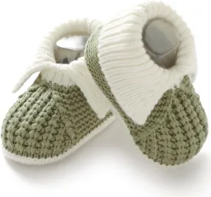 Baby Booties Newborn Hand Knit Sock Shoes Soft Cozy First Walkers for Infant Boys Girls