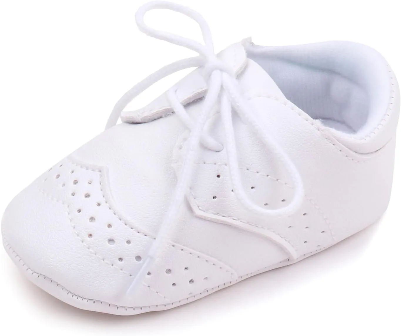 Baby Boys Girls Shoes Soft Sole Non-Slip PU Leather Baptism Christening Shoes Infant First Walker Shoes Toddler Crib Shoes Newborn Loafers Flats Shoes