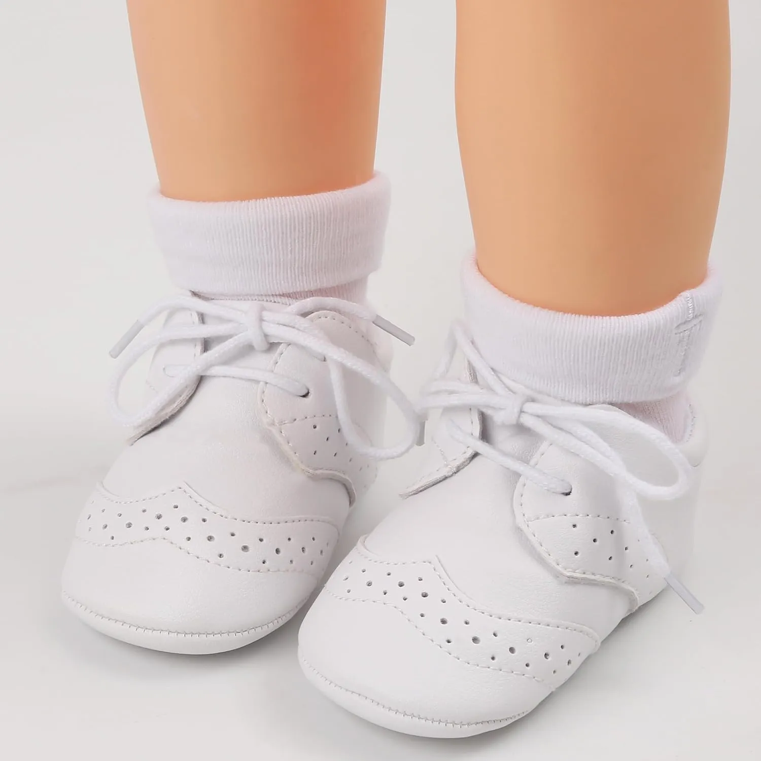Baby Boys Girls Shoes Soft Sole Non-Slip PU Leather Baptism Christening Shoes Infant First Walker Shoes Toddler Crib Shoes Newborn Loafers Flats Shoes