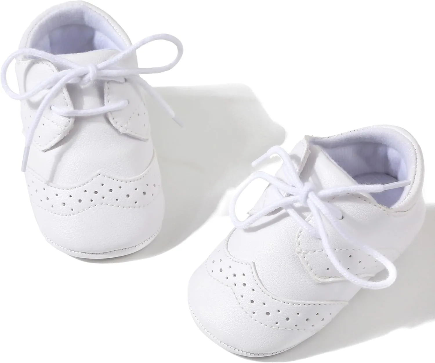 Baby Boys Girls Shoes Soft Sole Non-Slip PU Leather Baptism Christening Shoes Infant First Walker Shoes Toddler Crib Shoes Newborn Loafers Flats Shoes
