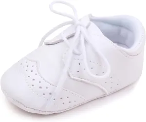 Baby Boys Girls Shoes Soft Sole Non-Slip PU Leather Baptism Christening Shoes Infant First Walker Shoes Toddler Crib Shoes Newborn Loafers Flats Shoes