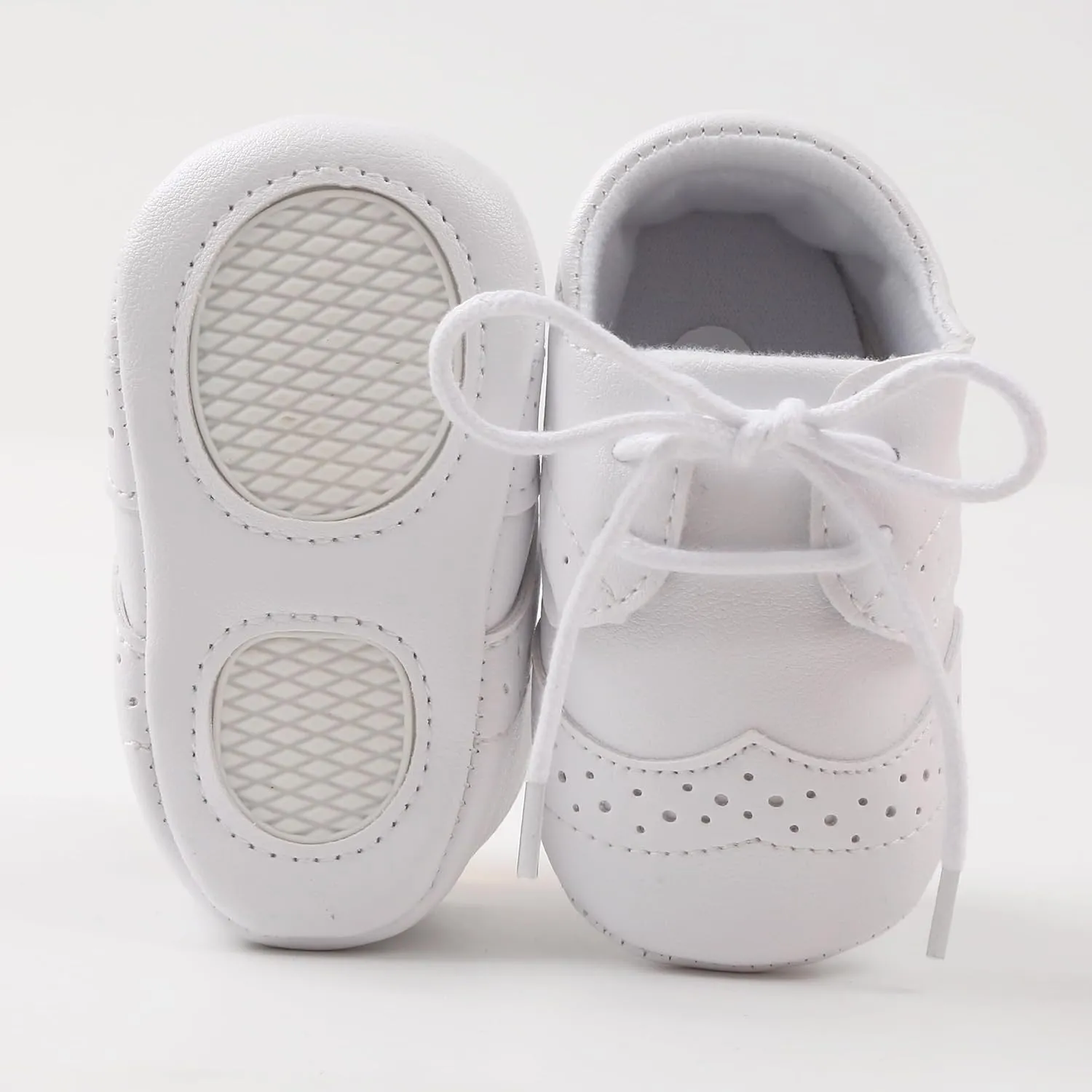 Baby Boys Girls Shoes Soft Sole Non-Slip PU Leather Baptism Christening Shoes Infant First Walker Shoes Toddler Crib Shoes Newborn Loafers Flats Shoes
