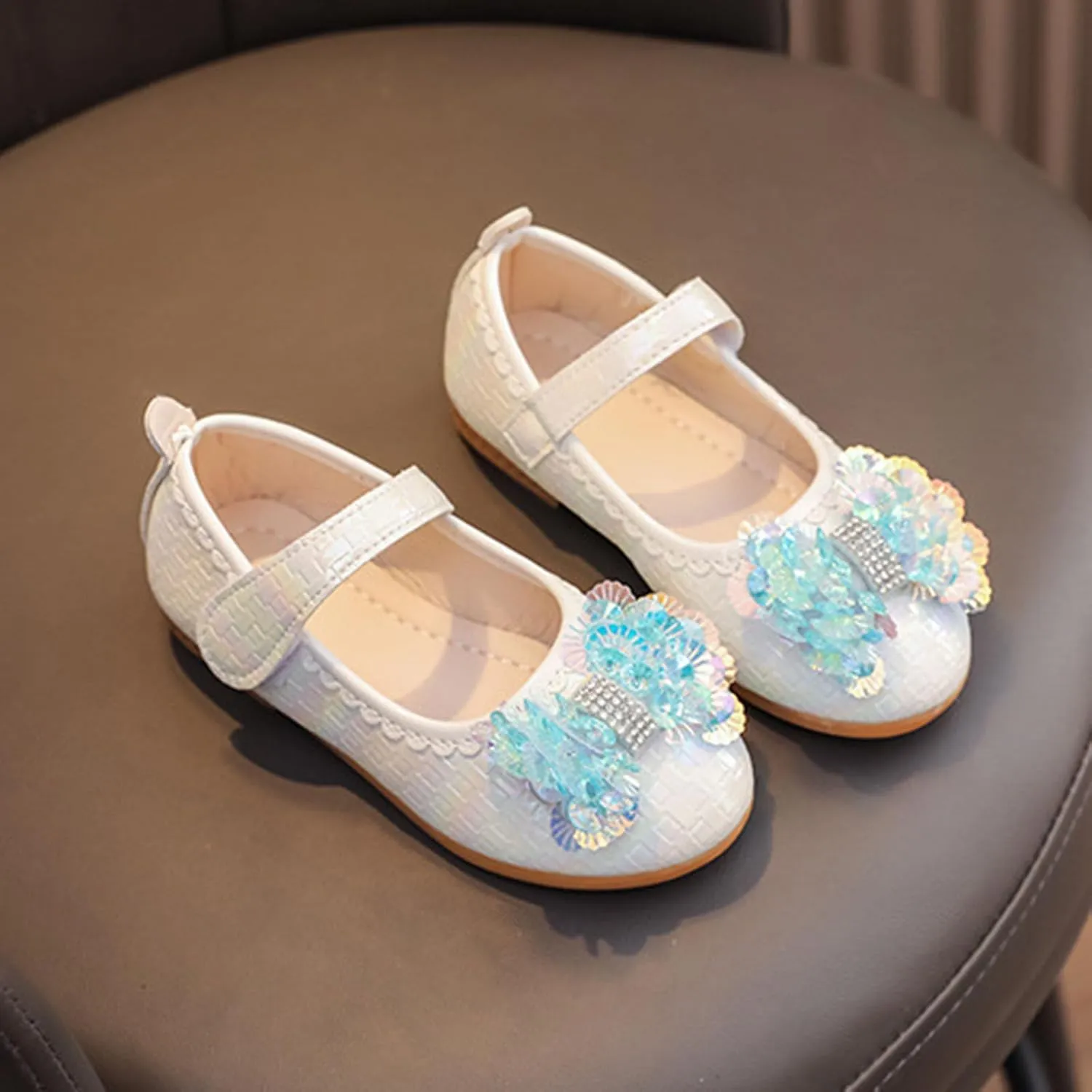 Baby Girl Moccasins Princess Sparkly Mary Jane Leather Loafers School Uniform Wedding Mary Jane Ideal Walking Shoes
