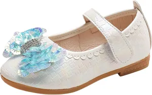 Baby Girl Moccasins Princess Sparkly Mary Jane Leather Loafers School Uniform Wedding Mary Jane Ideal Walking Shoes