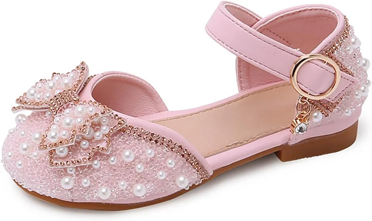 Baby Girls' Bowknot Princess Shoes Wedding Party Dress Shoes Soft Flat Shoes Girls' Dance Shoes Toddler Shoes
