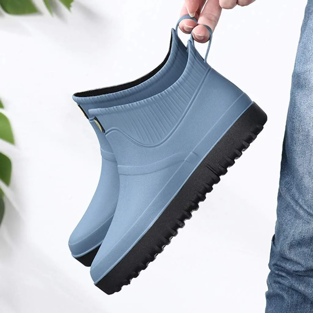 Boots Slip Water On Outdoor Men Rain Ankle Casual Short Fashion Shoes Men's casual shoes Dress Shoes Comfortable, 8