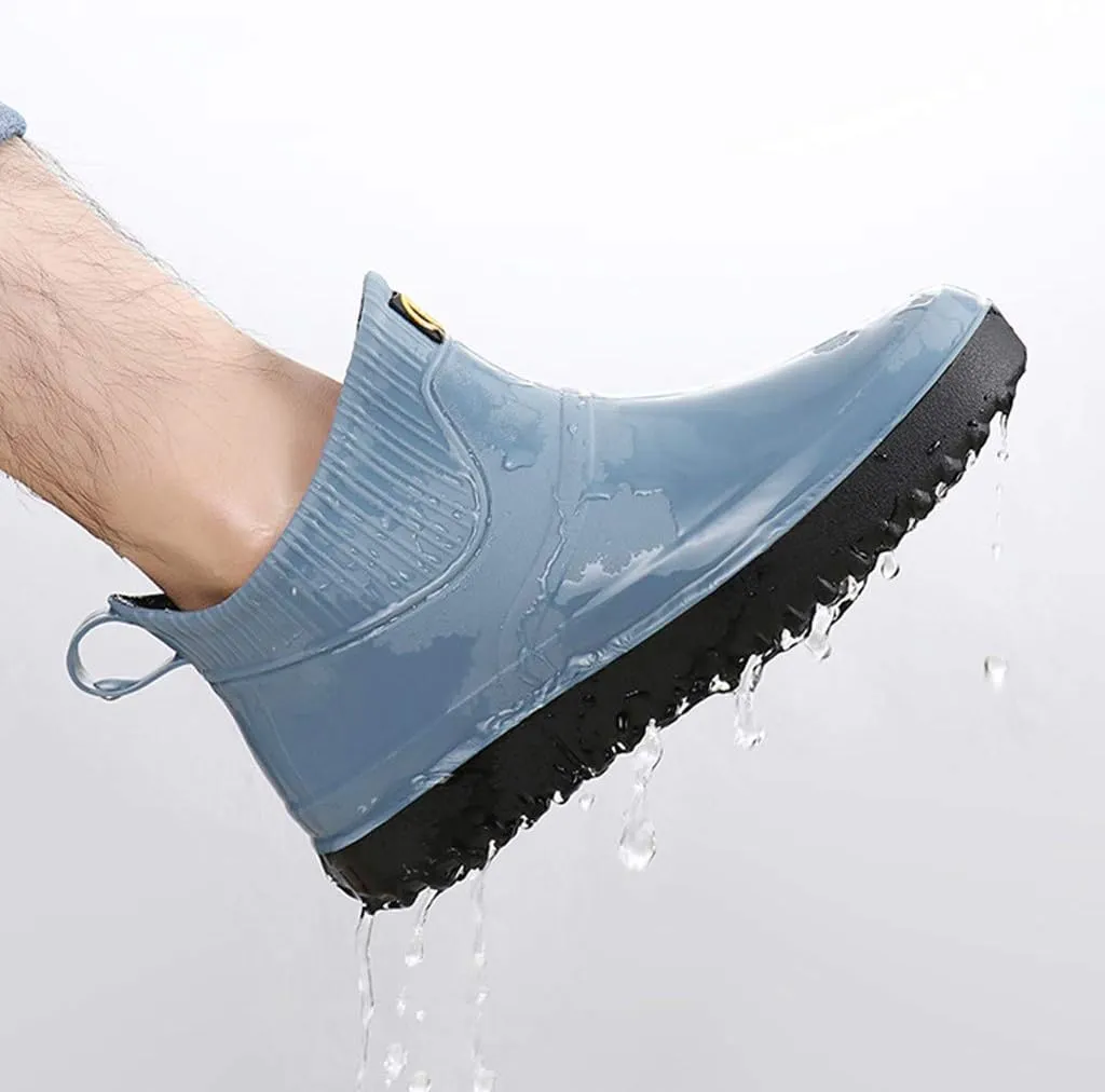 Boots Slip Water On Outdoor Men Rain Ankle Casual Short Fashion Shoes Men's casual shoes Dress Shoes Comfortable, 8