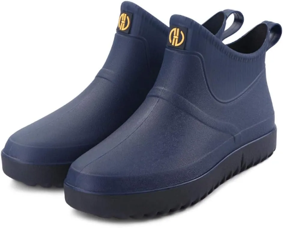 Boots Slip Water On Outdoor Men Rain Ankle Casual Short Fashion Shoes Men's casual shoes Dress Shoes Comfortable, 8