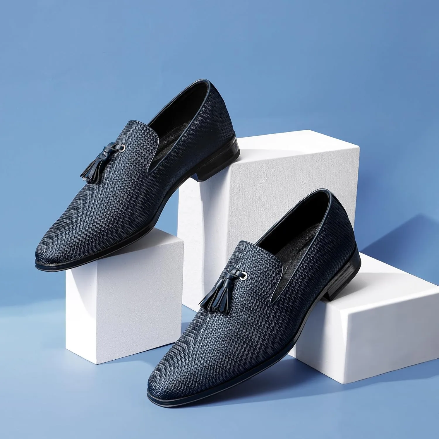 Bruno Marc Men's Loafers Dress Shoes Slip-on Formal Tassel Tuxedo Suit Shoes