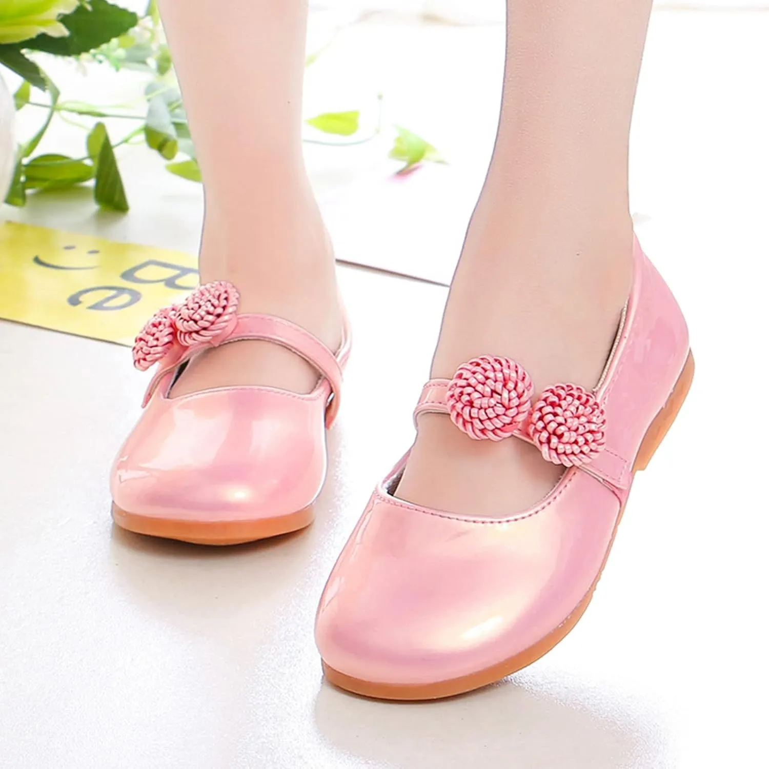 Children Shoes White Leather Shoes Bowknot Girls Princess Shoes Single Shoes Performance Shoes Girls Clothes Size 4