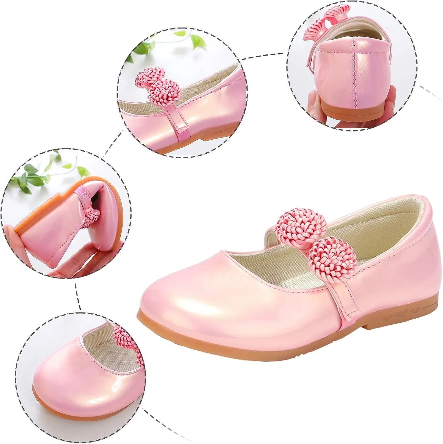 Children Shoes White Leather Shoes Bowknot Girls Princess Shoes Single Shoes Performance Shoes Girls Clothes Size 4