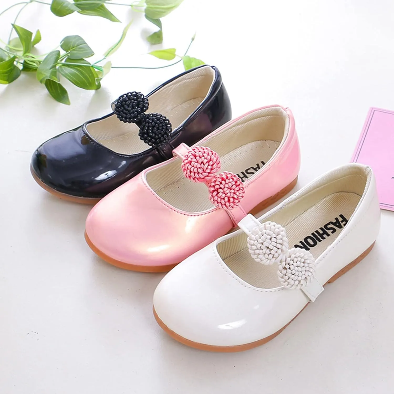 Children Shoes White Leather Shoes Bowknot Girls Princess Shoes Single Shoes Performance Shoes Girls Clothes Size 4