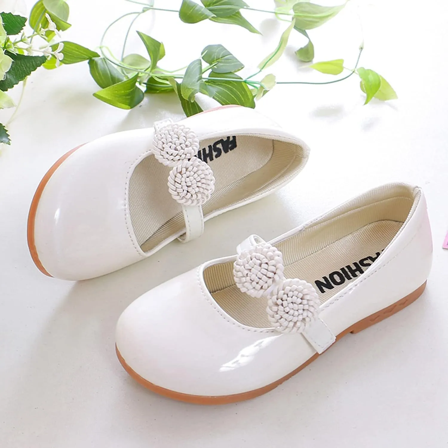 Children Shoes White Leather Shoes Bowknot Girls Princess Shoes Single Shoes Performance Shoes Girls Clothes Size 4