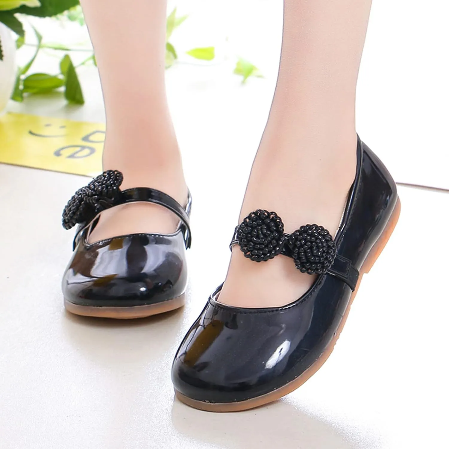 Children Shoes White Leather Shoes Bowknot Girls Princess Shoes Single Shoes Performance Shoes Girls Clothes Size 4