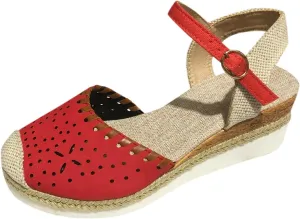 Closed Toe Platform Sandals for Women Buckle Ankle Strap Espadrilles Dressy Platform Shoes Summer Anti Slip Wedges Shoes