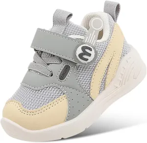 DEEKEY Toddler Boys Girls Tennis Barefoot Shoes Preschool Non Slip Lightweight Breathable First Walking Shoes Running Outdoor Shoes