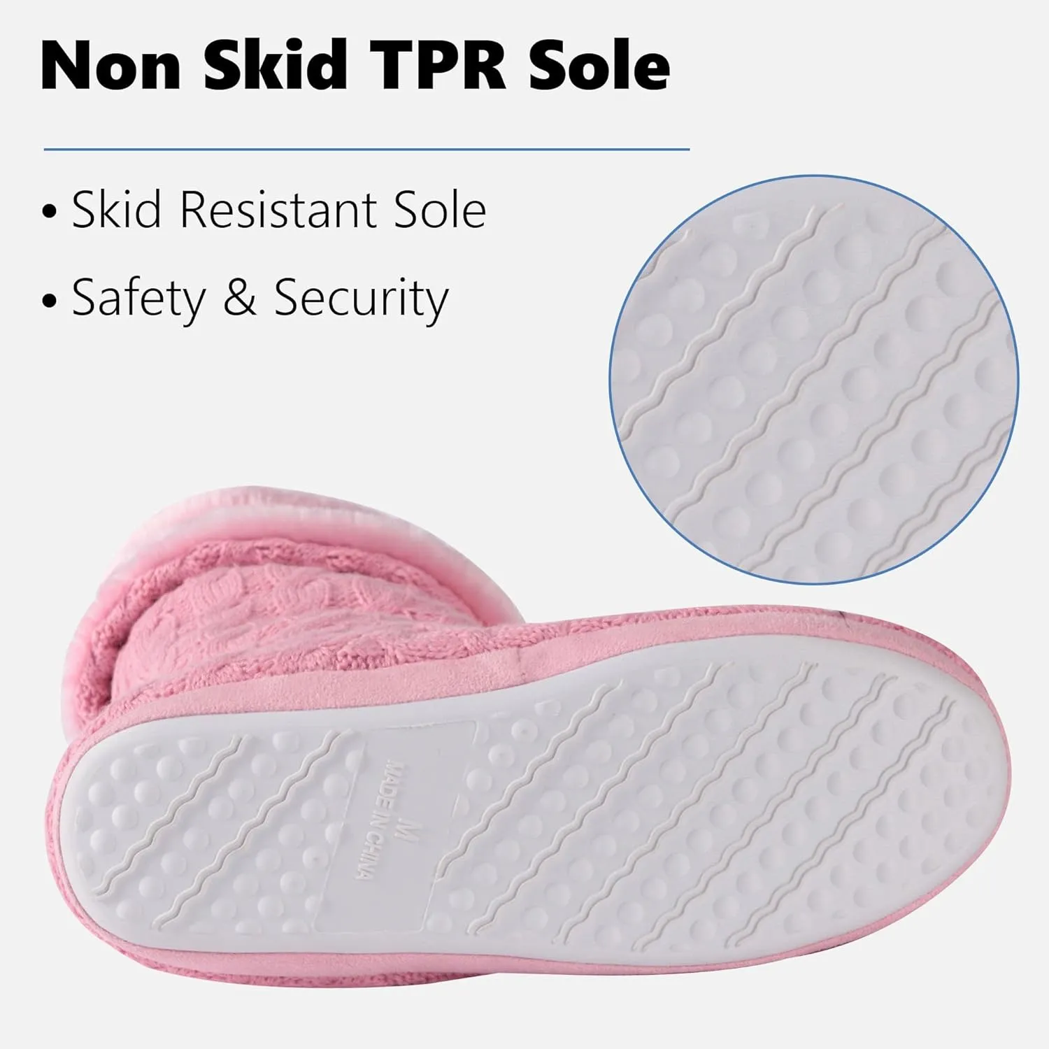 Forfoot Slipper Boots for Women, Cozy Fleece Non Slip Indoor House Shoes