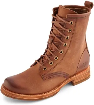Frye Veronica Womens Combat Boots Crafted from Hand-Burnished Vintage Italian Leather with Genuine Stitch-Down Welt Construction and Leather Lining  6  Shaft Height