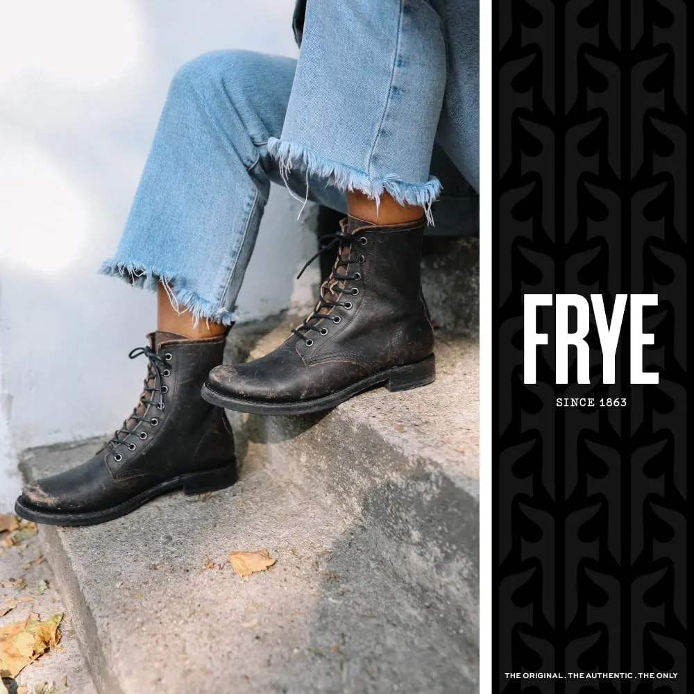 Frye Veronica Womens Combat Boots Crafted from Hand-Burnished Vintage Italian Leather with Genuine Stitch-Down Welt Construction and Leather Lining  6  Shaft Height