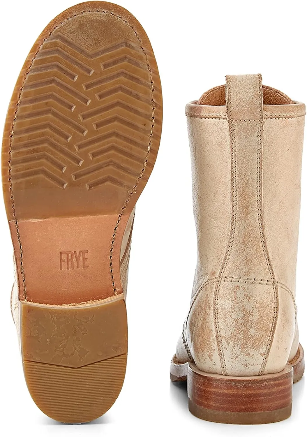 Frye Veronica Womens Combat Boots Crafted from Hand-Burnished Vintage Italian Leather with Genuine Stitch-Down Welt Construction and Leather Lining  6  Shaft Height