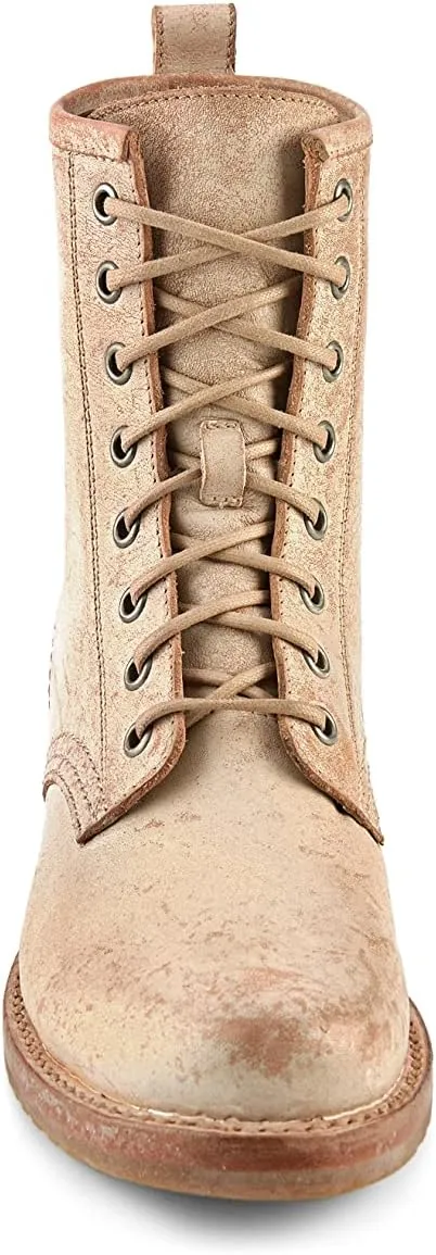 Frye Veronica Womens Combat Boots Crafted from Hand-Burnished Vintage Italian Leather with Genuine Stitch-Down Welt Construction and Leather Lining  6  Shaft Height