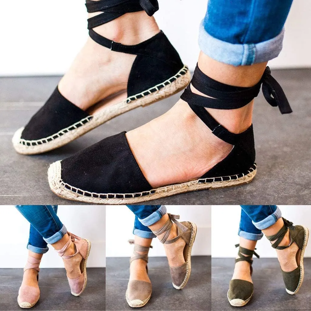 Gibobby Platform Sandals Espadrille,Women's Straps Platform Wedges Sandals Casual Summer Closed Toe Espadrilles Sandals