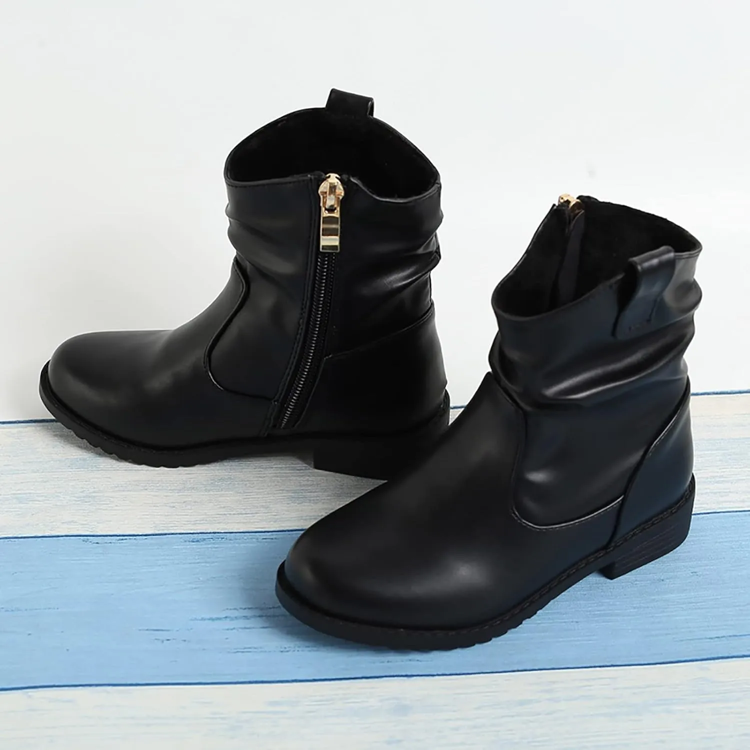 Girls Dress Booties Fashion Side Zipper Short Boots Fashion Short Shoes Dress Booties Little Big Kid