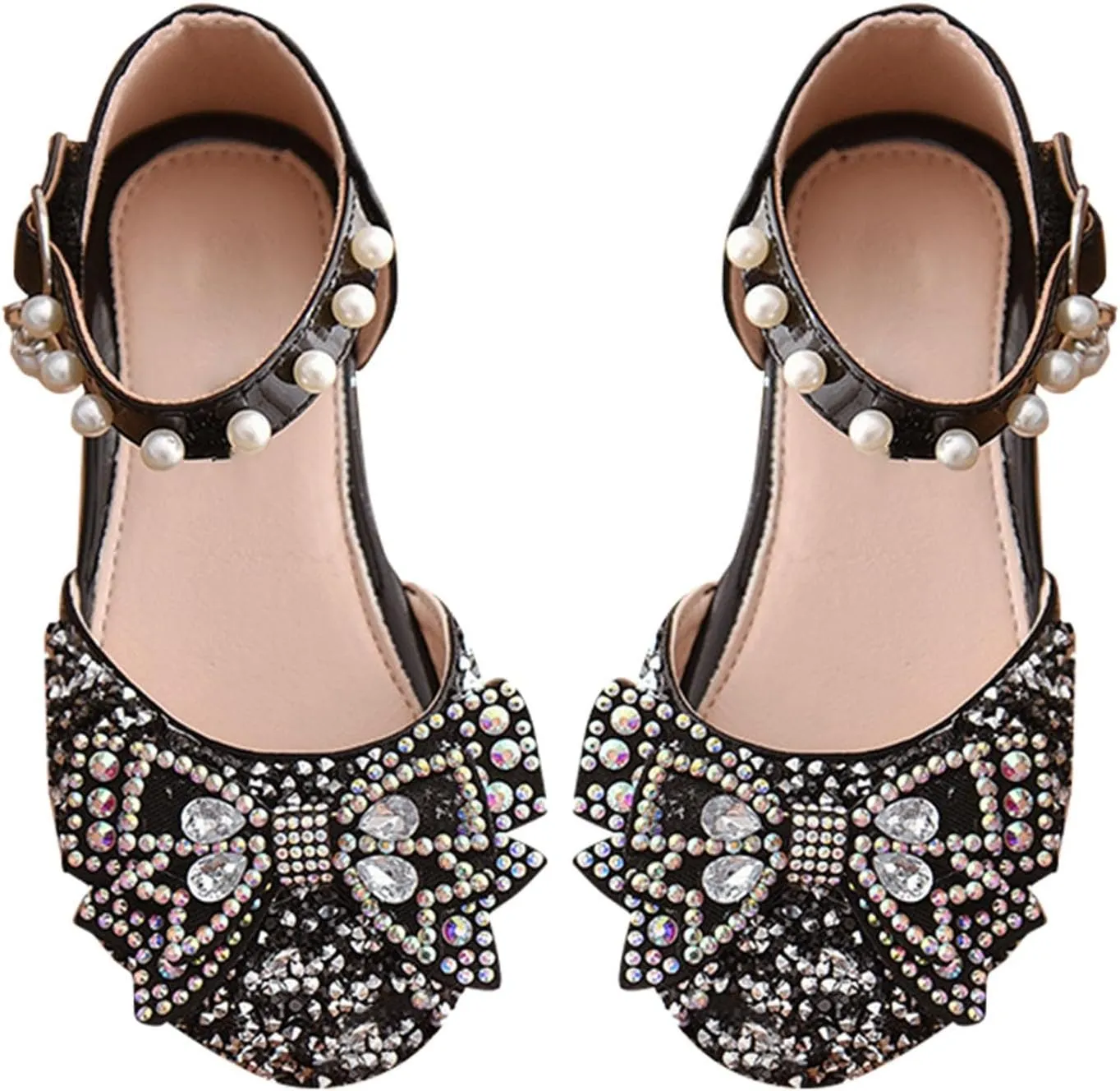 Girls Infant Wedding Adorable Sandal Toddler parkle Ballet Flat Big Kids Glitter Mary Jane Ankle Strap Shoes