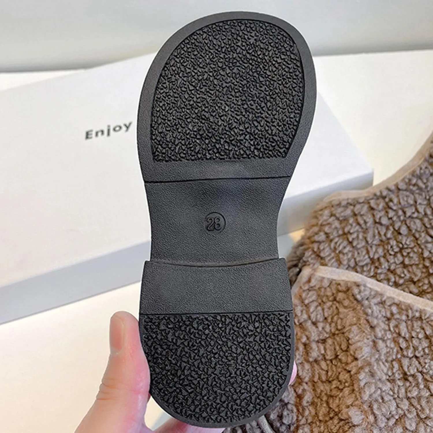 Girl's Platform Loafers Slip On Chunky Heel Leather Flat𝘀 Round Toe School 𝗨niform Dress Shoes with Metal Buckle