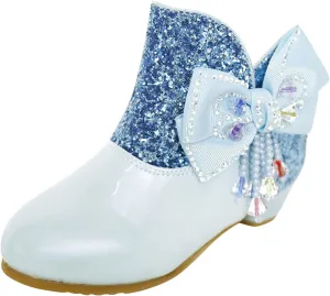 Girls Short Boots Ankle Boots Low Chunky Stacked Heel Boot Ankle Anti-Slip Boots Winter Cowgirl Boots
