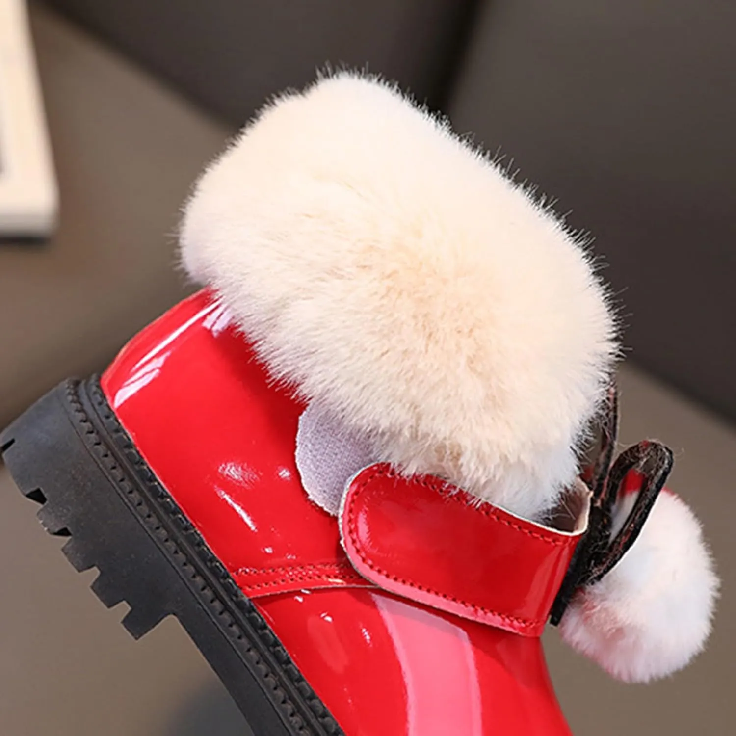 Girls Winter Boots Casual Ankle Shoes Fashion for Kids Snow Booties Thick Bottom Non Slip Warm and Furry Booties