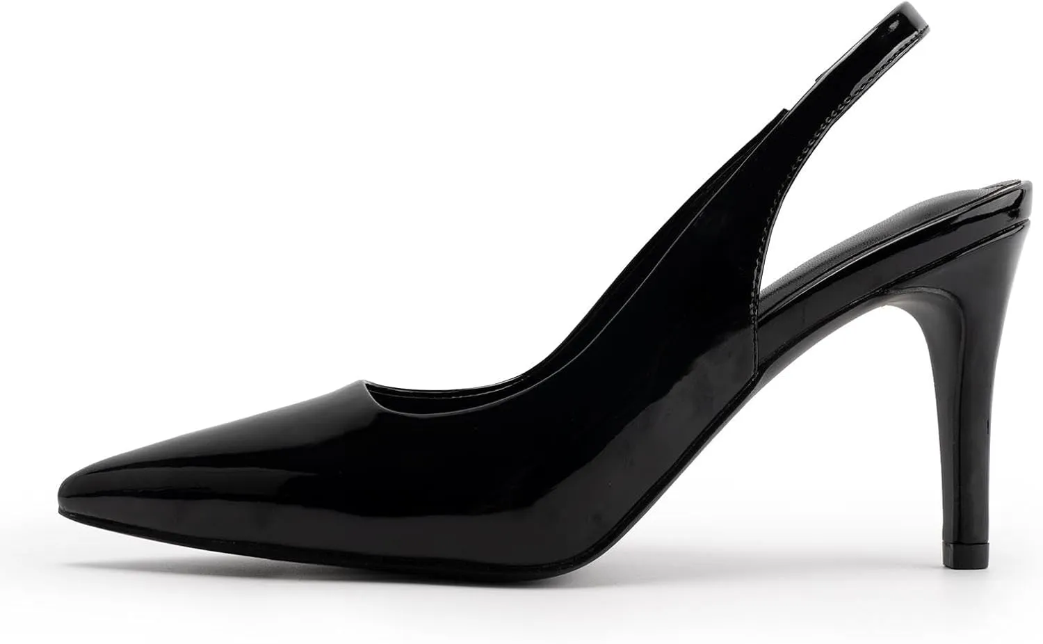 KaroNairy Stiletto Heels for Women Pointed Toe Slingback Heels Closed Toe mid Heel Wedding Dress Pumps Shoes with Buckles
