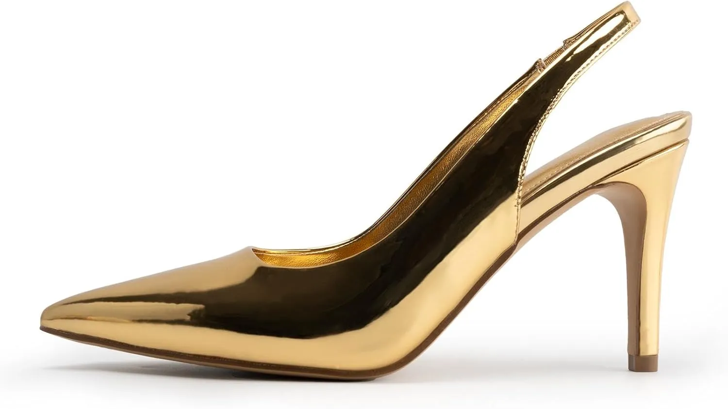 KaroNairy Stiletto Heels for Women Pointed Toe Slingback Heels Closed Toe mid Heel Wedding Dress Pumps Shoes with Buckles