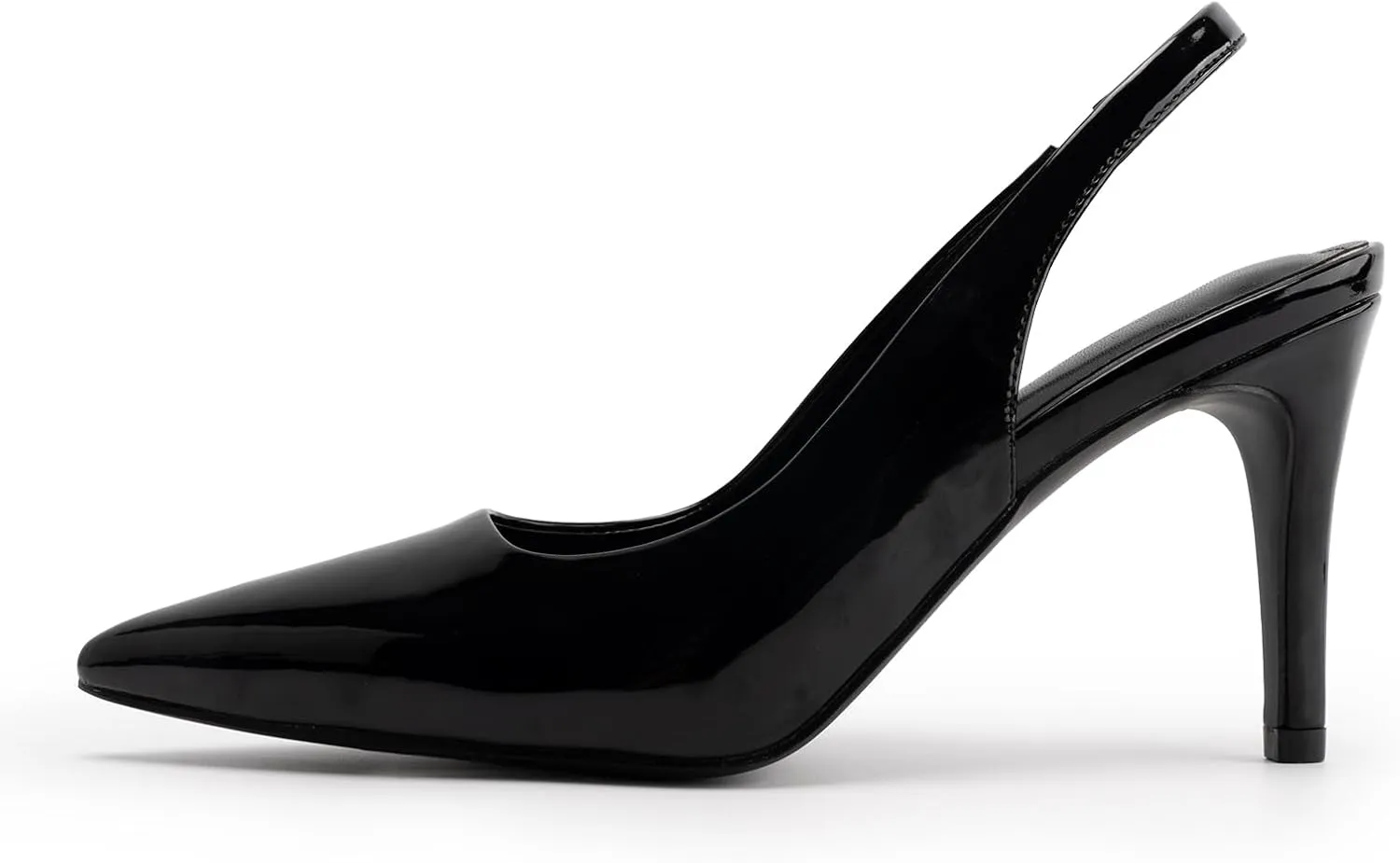 KaroNairy Stiletto Heels for Women Pointed Toe Slingback Heels Closed Toe mid Heel Wedding Dress Pumps Shoes with Buckles
