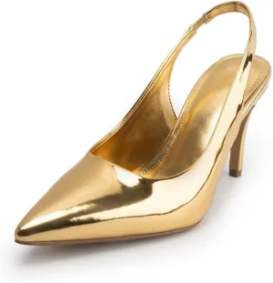 KaroNairy Stiletto Heels for Women Pointed Toe Slingback Heels Closed Toe mid Heel Wedding Dress Pumps Shoes with Buckles